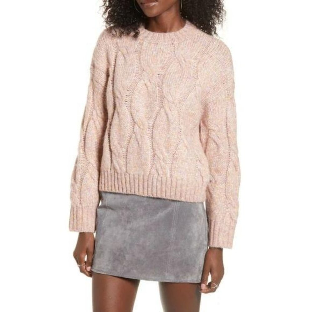 NWT 4SI3NNA Cable Crop Sweater size XL